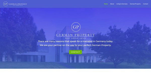 german-property - the picture shows the website's homescreen